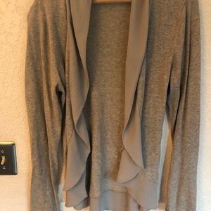 Beautiful, soft grey belted cardigan